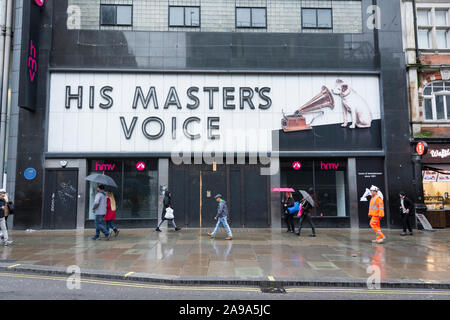 The now closed His Masters Voice HMV flagship record store 363