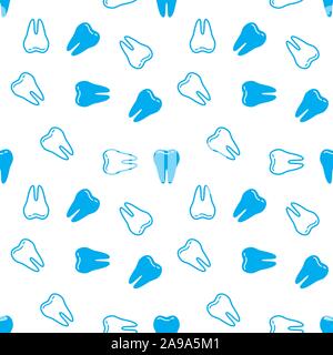 Seamless background with Teeth. Vector illustration. Abstract Teeth pattern. Stock Vector