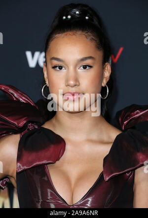 Hollywood, United States. 13th Nov, 2019. HOLLYWOOD, LOS ANGELES, CALIFORNIA, USA - NOVEMBER 13: Actress Sofia Wylie arrives at the Los Angeles Premiere Of Disney 's 'The Mandalorian' held at the El Capitan Theatre on November 13, 2019 in Hollywood, Los Angeles, California, United States. (Photo by Xavier Collin/Image Press Agency) Credit: Image Press Agency/Alamy Live News Stock Photo