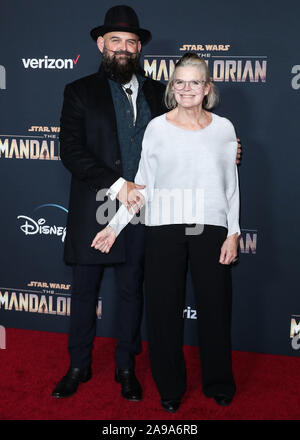 Hollywood, United States. 13th Nov, 2019. HOLLYWOOD, LOS ANGELES, CALIFORNIA, USA - NOVEMBER 13: Tait Fletcher arrives at the Los Angeles Premiere Of Disney 's 'The Mandalorian' held at the El Capitan Theatre on November 13, 2019 in Hollywood, Los Angeles, California, United States. (Photo by Xavier Collin/Image Press Agency) Credit: Image Press Agency/Alamy Live News Stock Photo