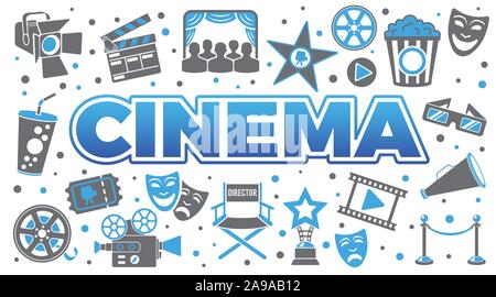 Cinema and Movie Banner Stock Vector