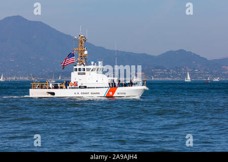 US Coastguard patrol boat, Hawksbill, in San Francisco Bay, California, United States of America. USA Stock Photo