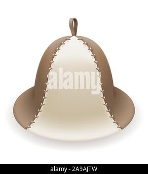 hat for bath or sauna vector illustration isolated on white background Stock Vector