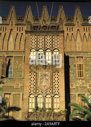 The Teresian College by Gaudí (Barcelona, 1888-1889), 2002. Stock Photo