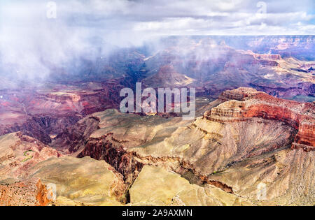 Snowstorm in Grand Canyon Stock Photo