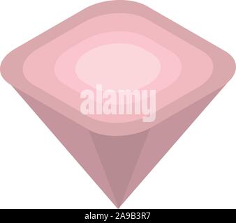 Brown jewel icon, isometric style Stock Vector