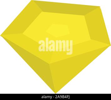 Yellow gem icon, isometric style Stock Vector