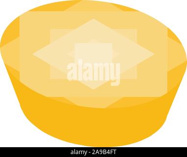 Amber gem icon, isometric style Stock Vector