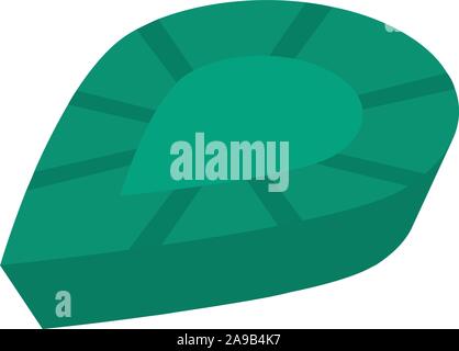 Emerald gem icon, isometric style Stock Vector