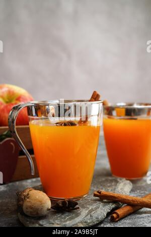 Homemade Apple Cider / Fall Thanksgiving drink Stock Photo
