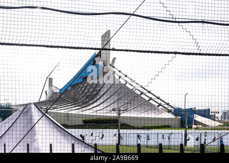 Tokyo, Japan, Asia - August 25, 2019 : Yoyogi National Stadium, work in progress Stock Photo