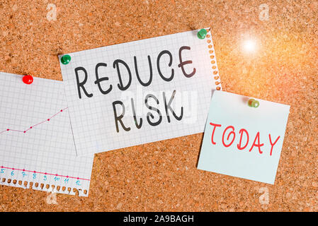 Word writing text Reduce Risk. Business photo showcasing lessen the ...