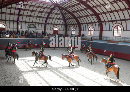 MANIFESTATION OF REGIMENT OF CAVALRY OF REPUBLICAN GUARD AT THE CELESTINS BARRACKS Stock Photo