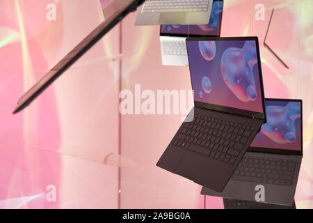 06.09.2019, Berlin, Berlin, Germany - SAMSUNG presents the Galaxy Book S at the IFA booth. The device is a mixture of smartphone or tablet and noteboo Stock Photo