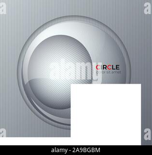 Background on radial gray lines. Abstract circle design 3D background. vector in eps 10 Stock Vector