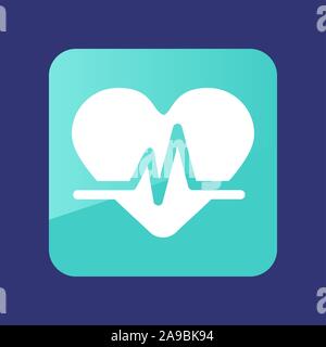Blood pressure flat icon. Medical vector. Graph symbol for your web site design, logo, app, UI. Vector illustration, EPS10. Stock Vector