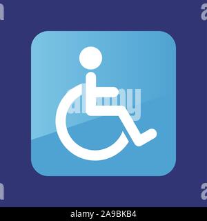 Wheelchair flat icon. Medical vector. Graph symbol for your web site design, logo, app, UI. Vector illustration, EPS10. Stock Vector