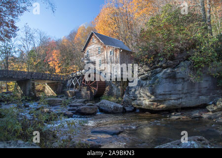 Glade Creek Grist Mill in Babcock State Park Stock Photo