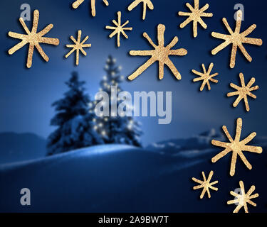 CHRISTMAS CONCEPT: Greeting Card Design Stock Photo