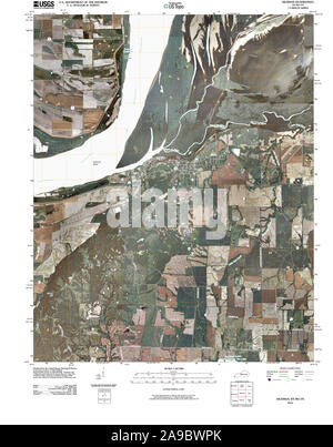 USGS TOPO Map Kentucky KY Hickman 20100507 TM Stock Photo