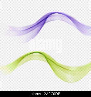 Bright green blue speed abstract lines flow minimalistic fresh swoosh seasonal spring wave transition divider editable template. Vector illustration Stock Vector