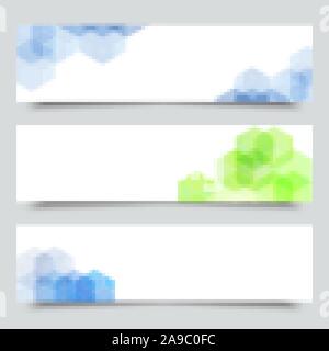 Set of medical banners or website headers. EPS 10. Stock Vector