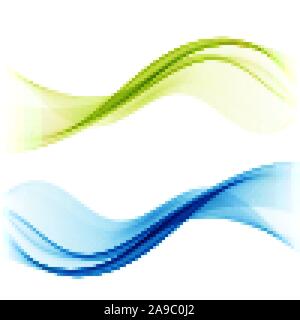 Vector Abstract smoky waves background. Template brochure design Stock Vector