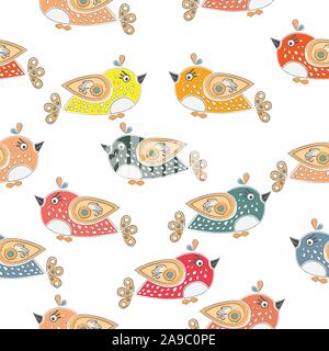 Love Birds with Cute Birds In Love. Vector Illustration Stock Vector