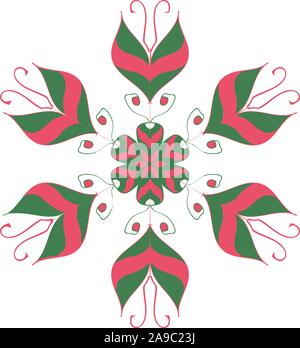 vector christmas circular pattern in new year colors art Stock Vector