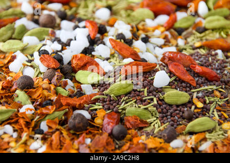 Selection of Spices Mixture Stock Photo