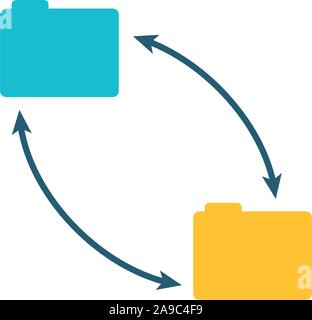 folders documents files with arrows Stock Vector