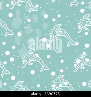 Hand Drawn Marine Life. Hand Drawn Scandinavian Style. Detailed Work. Vector Illustration Stock Vector