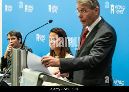 Den Haag, Netherlands. 14th Nov, 2019. DEN HAAG, 14-11-2019, Presentation interim advice about implementation of tax allowances by commission Piet Hein Donner. Jetta Klijnsma, Piet Hein Donner en Willemien den Ouden Credit: Pro Shots/Alamy Live News Stock Photo