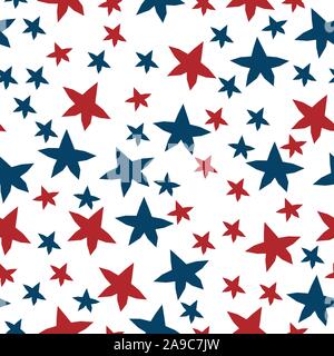 Seamless Pattern With Stars. Scandinavian Style. Vector Illustration Stock Vector