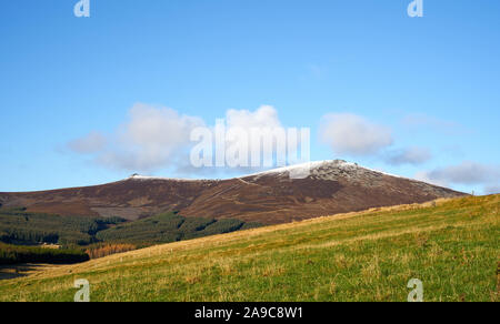 13 November 2019. Glenrinnes, Dufftown, Moray, Scotland, UK, AB55 4DB. This shows Ben Rinnes with a very slight coating of snow. Stock Photo