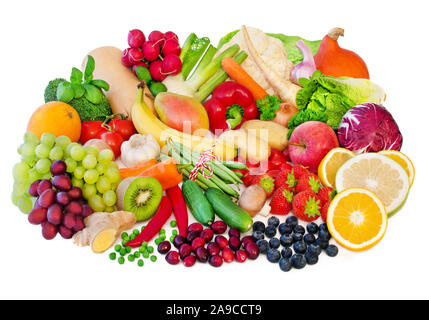 Various fresh fruits and vegetables Stock Photo