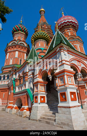 A view of the stunning Saint Basils Cathedral in the city of Moscow, Russia. Stock Photo