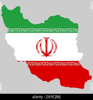 Map Flag of Iran Vector illustration Eps 10 Stock Vector