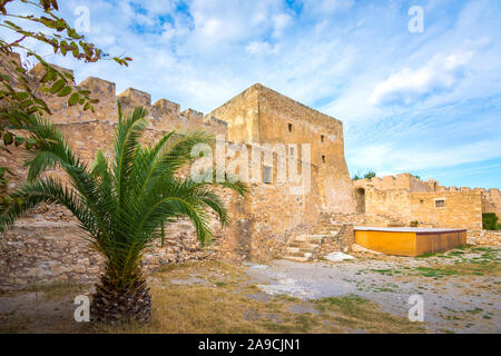 View of the historic venetian fort of Kazarma, Sitia, Crete Stock Photo