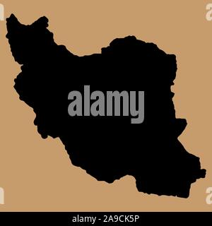 Map silhouette black of Iran Vector illustration Eps 10 Stock Vector