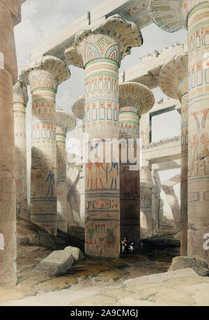 Karnac (Karnak) illustration by David Roberts (1796–1864). Stock Photo