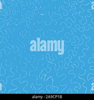 Abstract lines on blue background. Water colours. Stock Vector