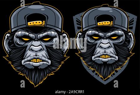 Cool Monkey Mascot Stock Vector