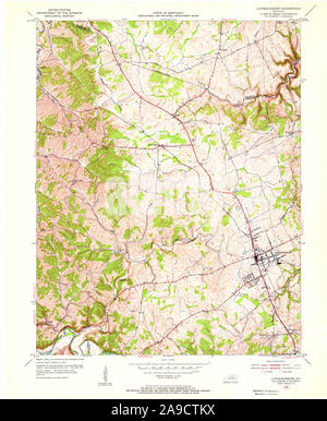 Lawrenceburg, Kentucky, map 1954, 1:24000, United States of America by ...