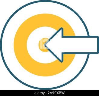 target arrow success isolated icon Stock Vector