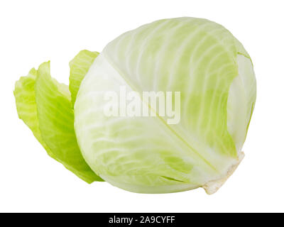 White cabbage against white background Stock Photo