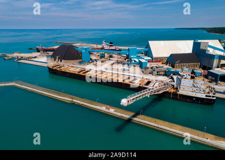 Godrich Ontario Canada Great Lakes shipping port Servicing regional salt mining, manufacturing and agricultural industries, the Port is an important h Stock Photo