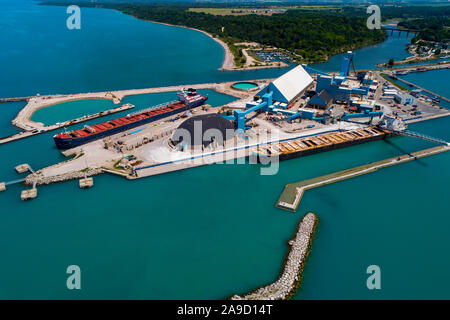 Godrich Ontario Canada Great Lakes shipping port Servicing regional salt mining, manufacturing and agricultural industries, the Port is an important h Stock Photo