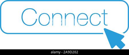 Connect WI-FI Wireles button with mouse cursor. Can be used for web, ui, apps, Stock Vector illustration isolated Stock Vector