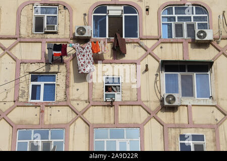 Soviet era apartments at Mary in Turkmenistan Stock Photo